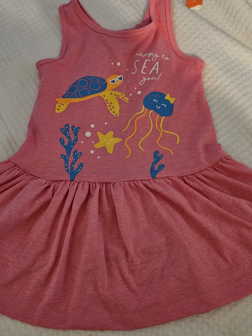 Joe Fresh Pink Tank Dress with Sea Creature Print